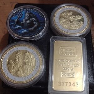 Gold and Silver Commemorative Coins and Bar Set